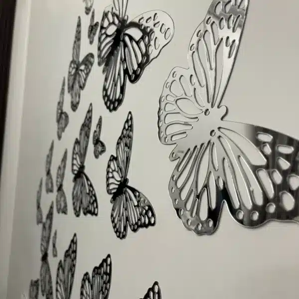 Acrylic Mirror butterflies Set for Wall Decor - Image 2